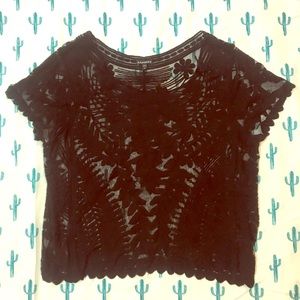 Express sheer lace top